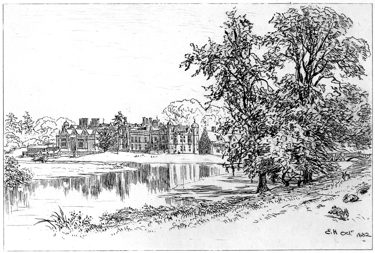 Charlecote Park, Warwickshire, 1885. af Edward Hull
