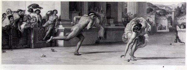 Atalantas løb, graveret af Jean F. Joubert (1810-84), udgivet af The Fine Art Society. af Edward John (after) Poynter