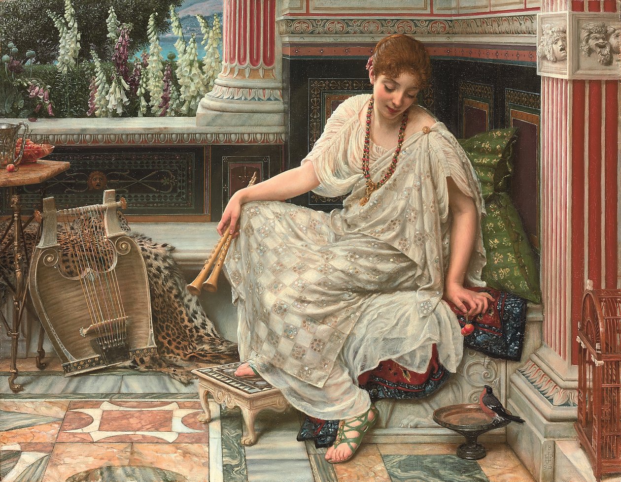 Chloe. Dulcis docta modos et citharae sciens (olie på lærred) af Edward John Poynter