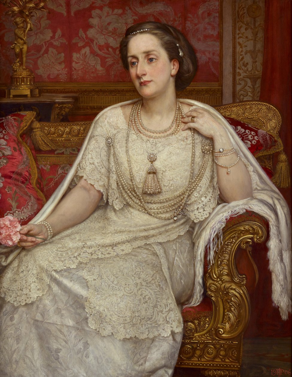 Portræt af Lady Edith, hustru til Henry, 7. hertug af Northumberland af Edward John Poynter