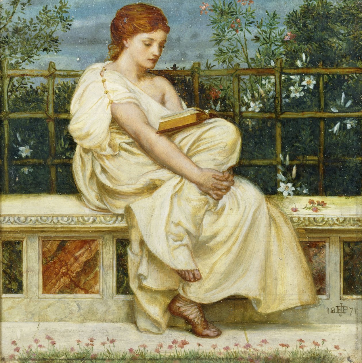 Læsning, 1871 af Edward John Poynter