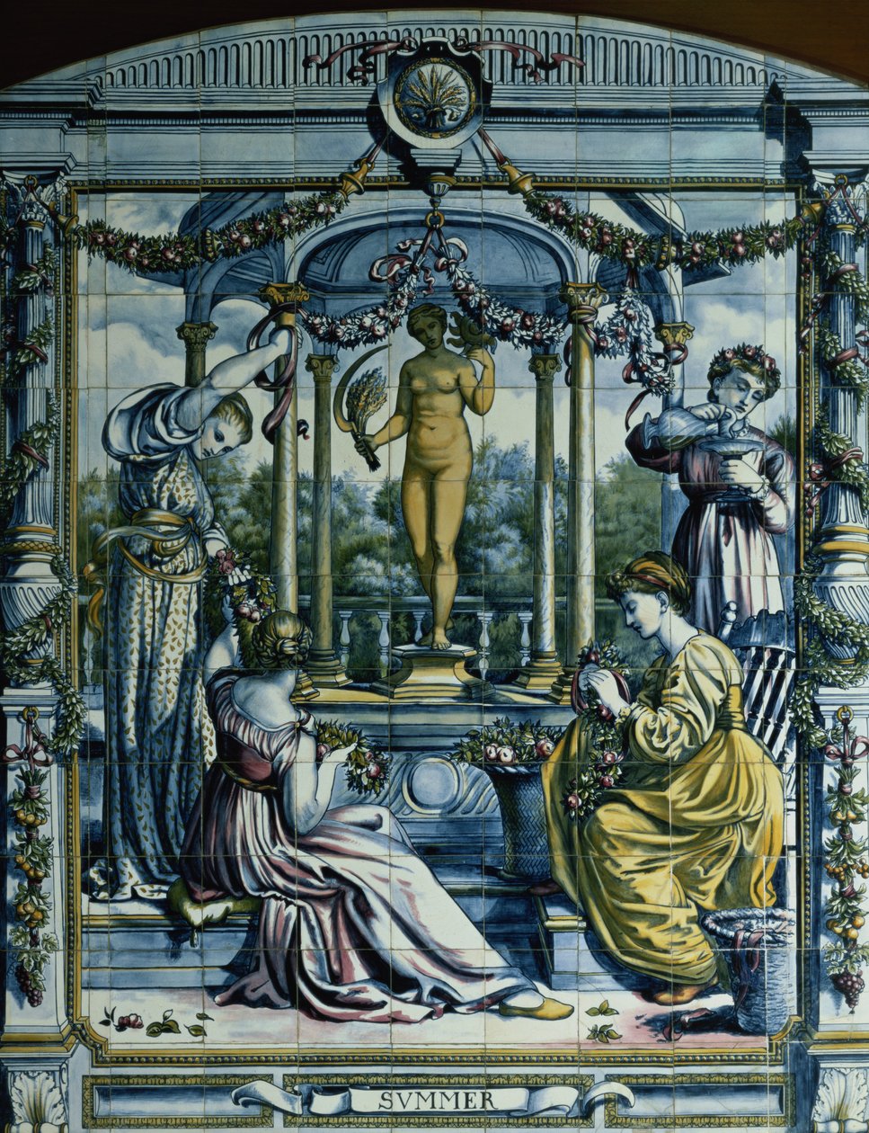 Sommer, fra en serie af flisepaneler til det hollandske køkken af Edward John Poynter