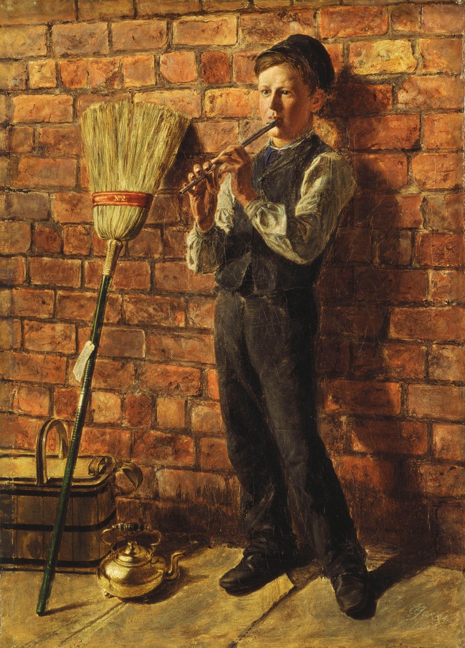 Musik versus arbejde, 1864 af Edward Joseph Worrall