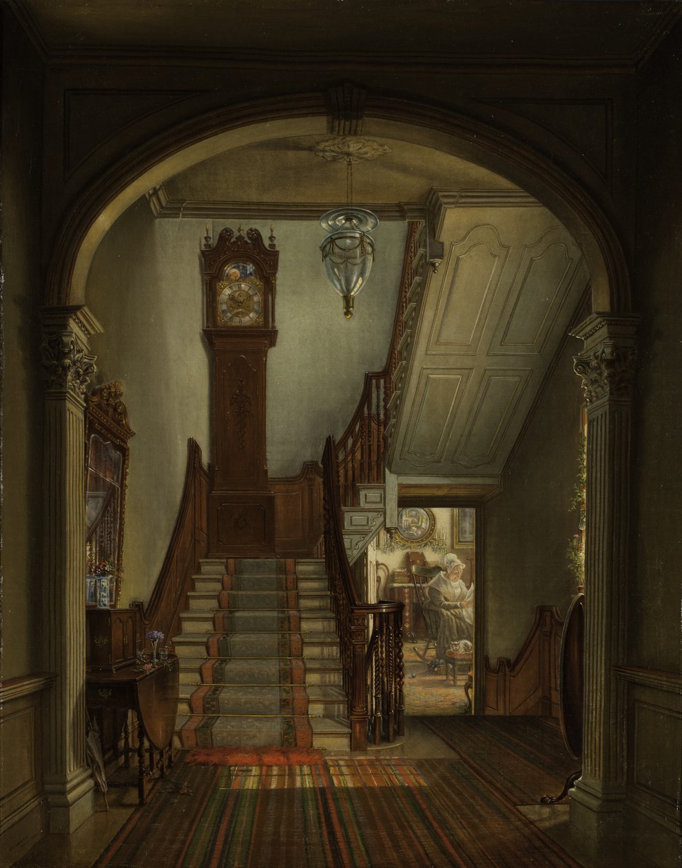 Gammelt ur på trappen, 1868 af Edward Lamson Henry