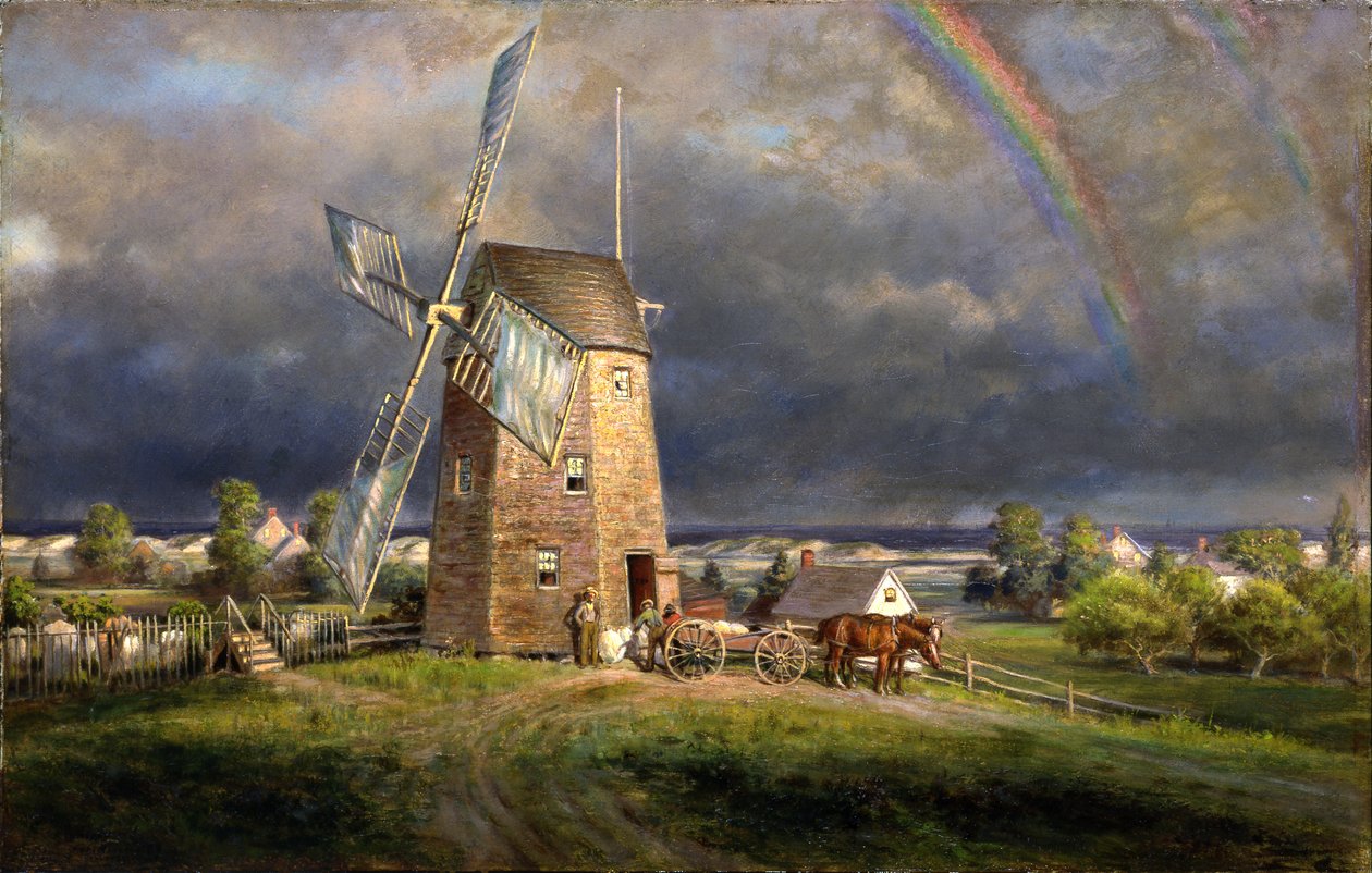 Old Hook Mill, Easthampton, ca. 1880. af Edward Lamson Henry