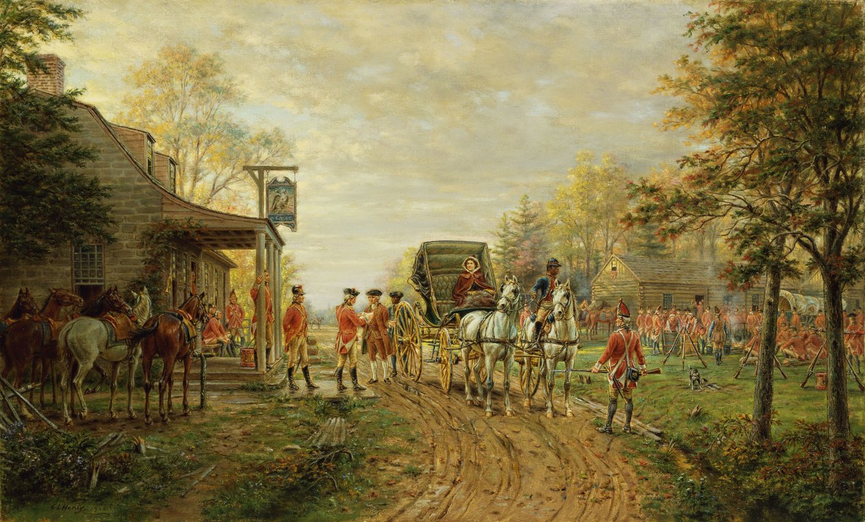 Passerer forposterne på Old Kingsbridge Road, 1903 af Edward Lamson Henry