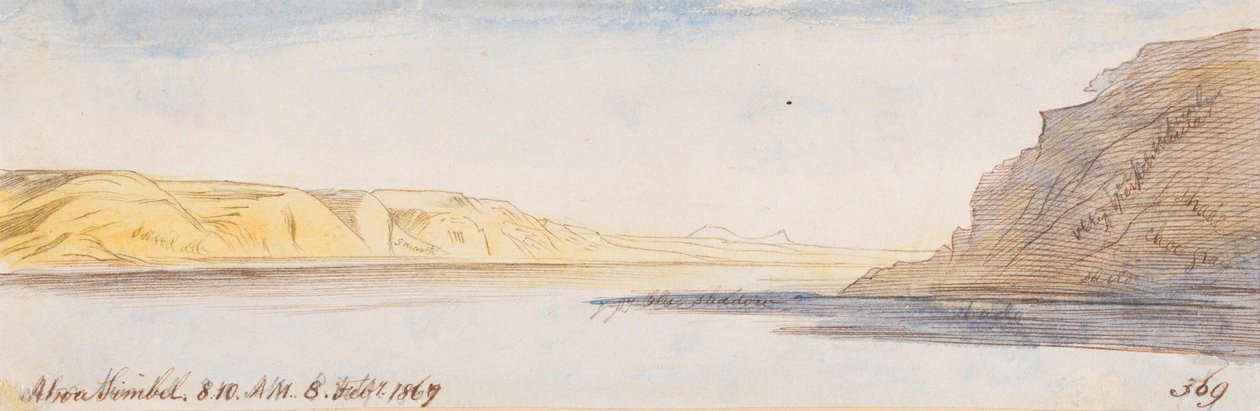 Abou Simbel; kl. 8.10, den 8. februar 1867 (369) af Edward Lear