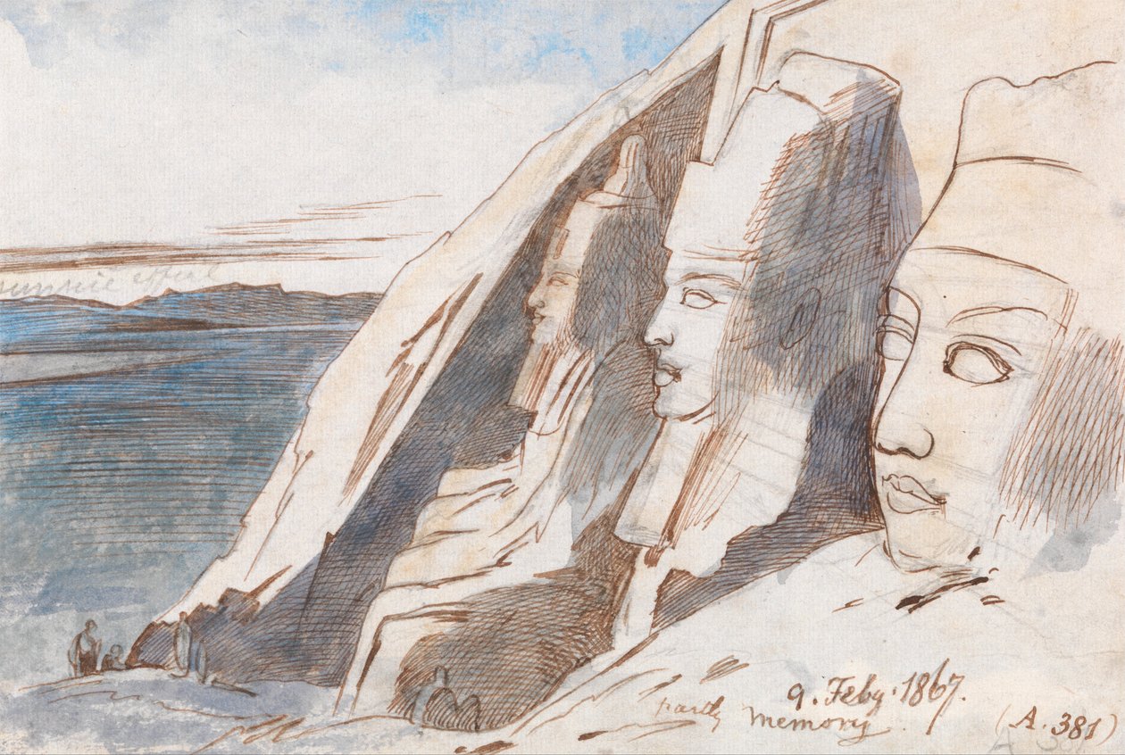 Abu Simbel af Edward Lear