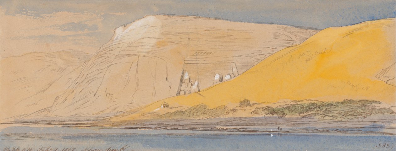 Abu Simbel, kl. 10.30, 9. februar 1867 (383) af Edward Lear