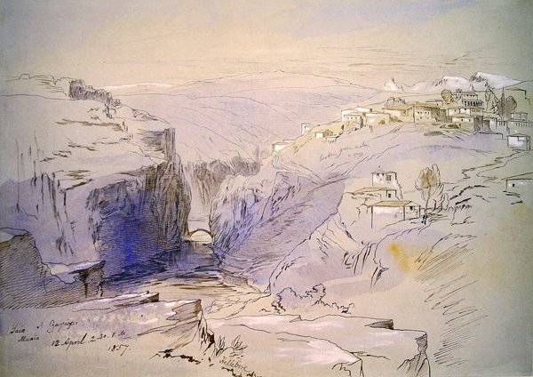 Baia, Zagora, Albanien af Edward Lear