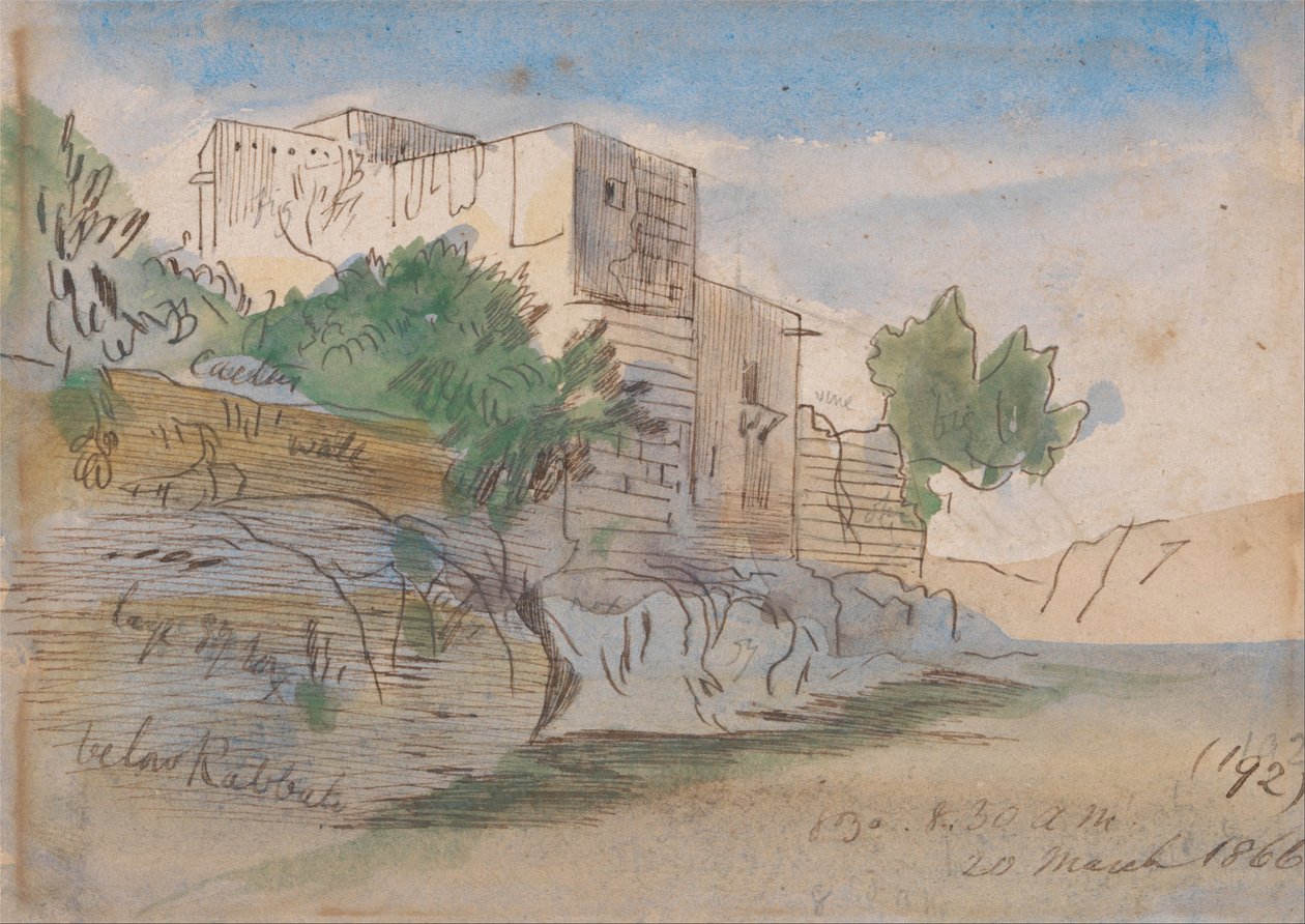 Under Rabat, Malta af Edward Lear