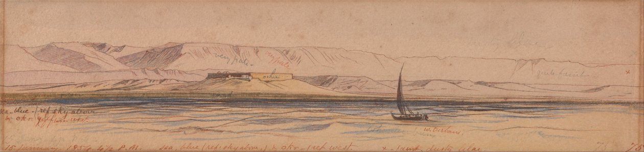 Båd på Nilen af Edward Lear