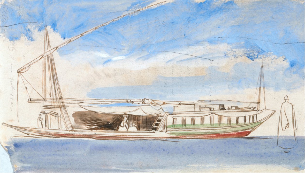 Båd på Nilen af Edward Lear