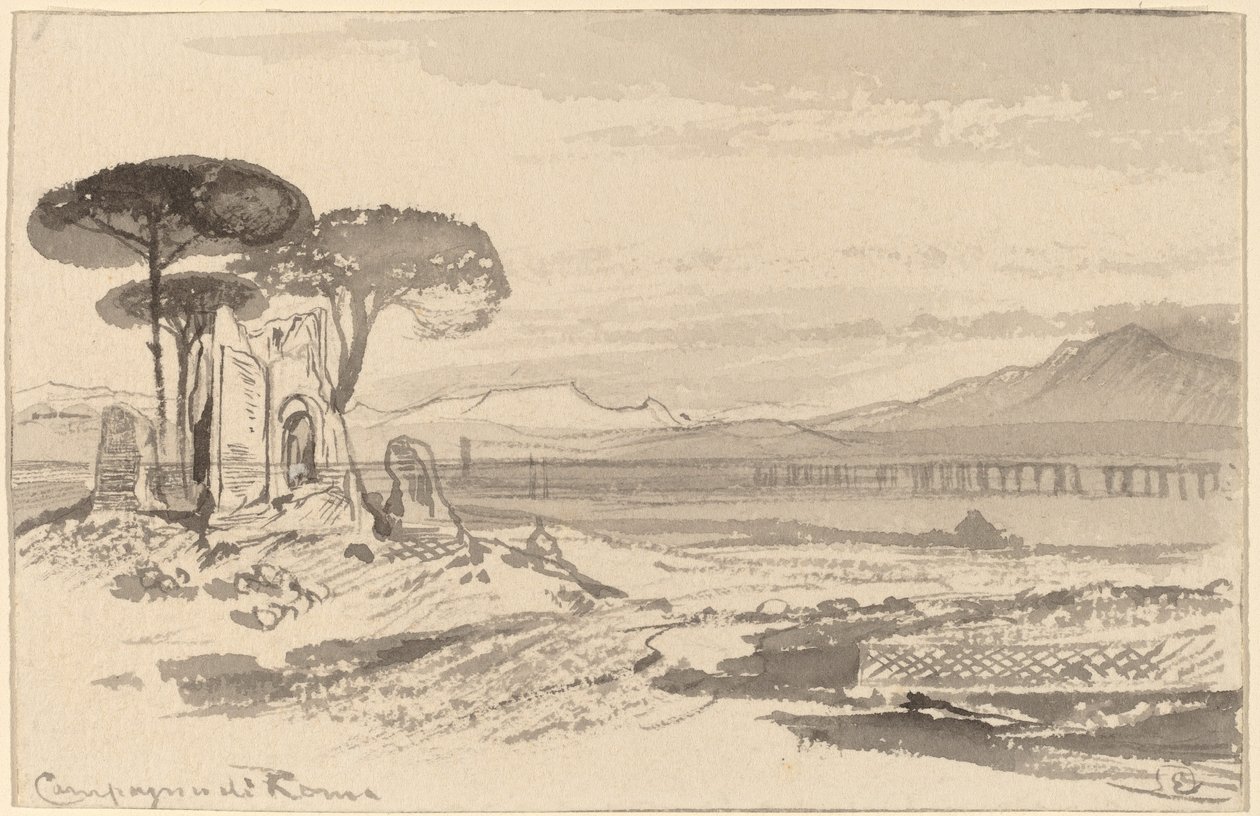 Roms landskab af Edward Lear