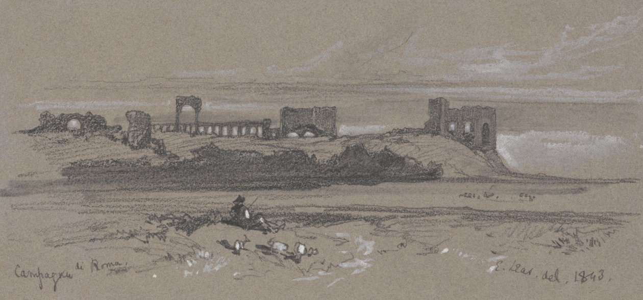 Landskabet omkring Rom af Edward Lear