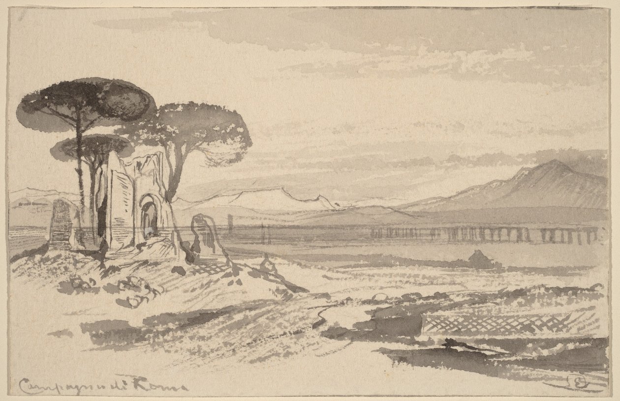 Landskabet omkring Rom af Edward Lear
