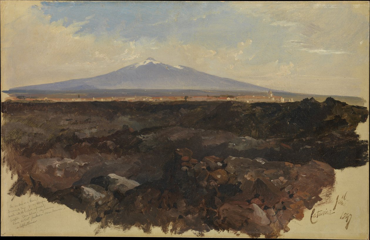 Catania og Etna af Edward Lear