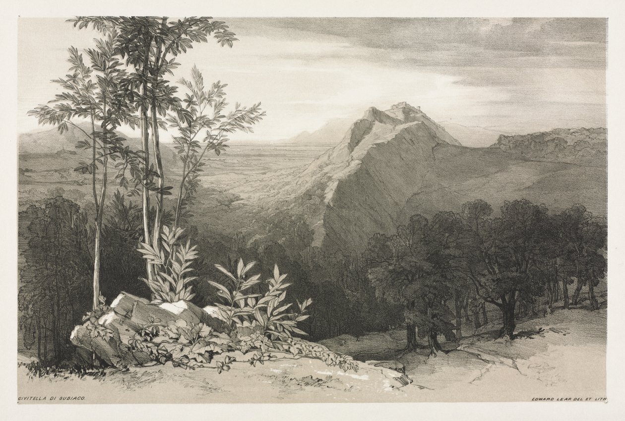 Civitella di Subiaco af Edward Lear