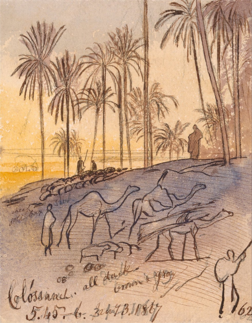 Colósaneh, 17:45 - 18:00, 3. januar 1867 (62) af Edward Lear