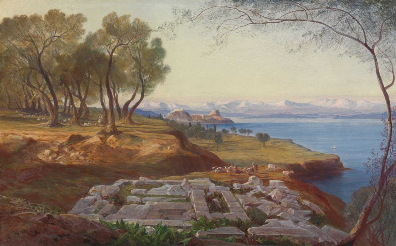 Korfu fra Kristi himmelfart af Edward Lear