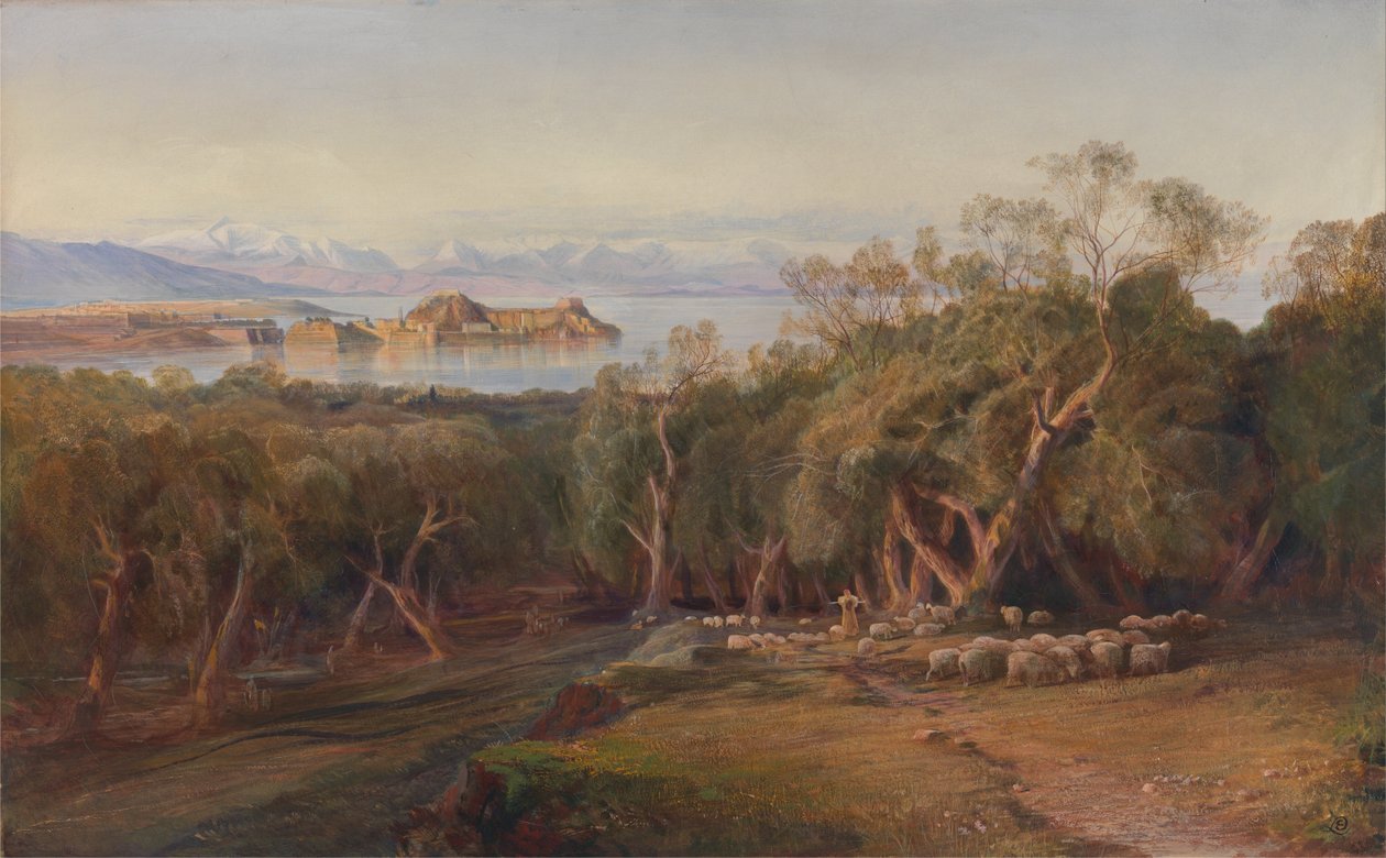 Korfu fra Kristi himmelfart af Edward Lear