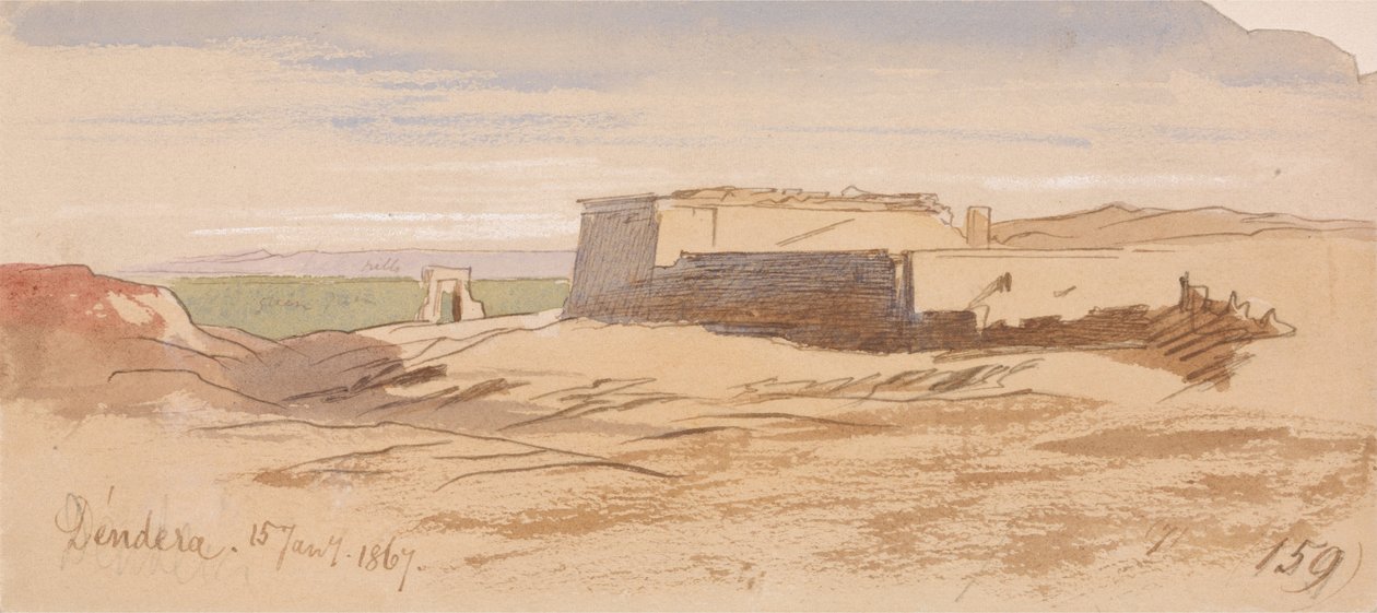 Dendera af Edward Lear