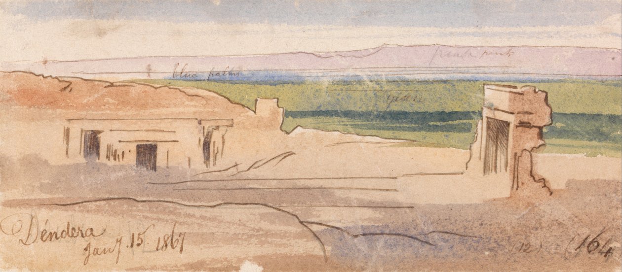 Dendera af Edward Lear