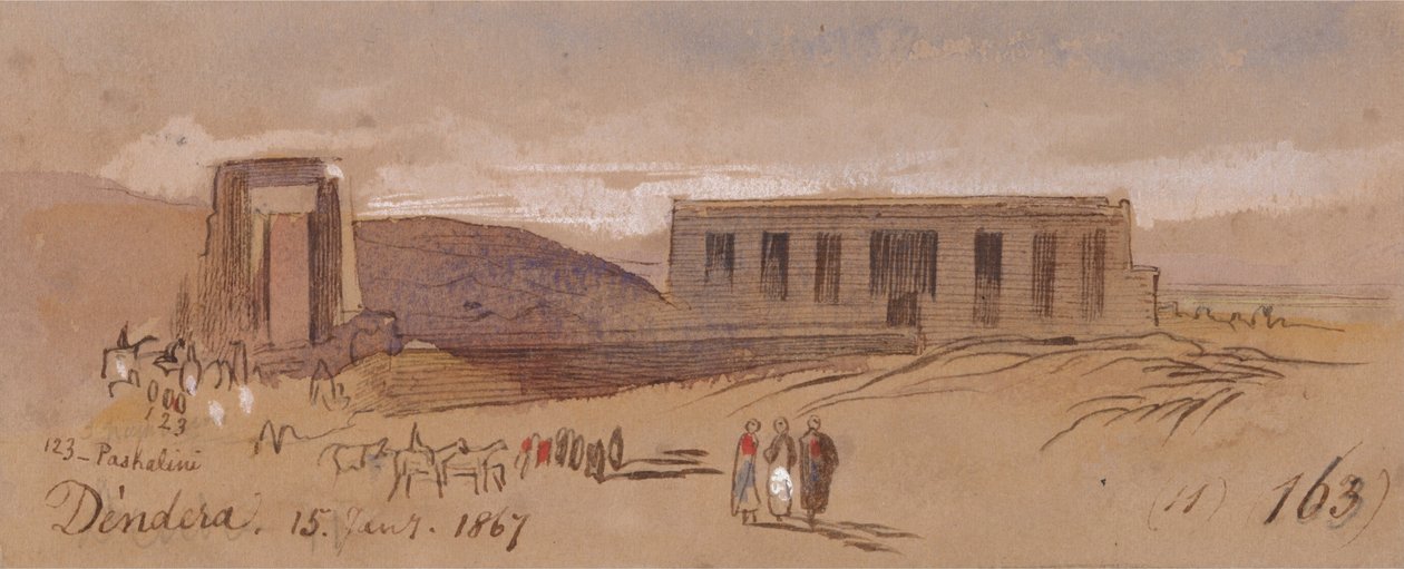 Dendera af Edward Lear