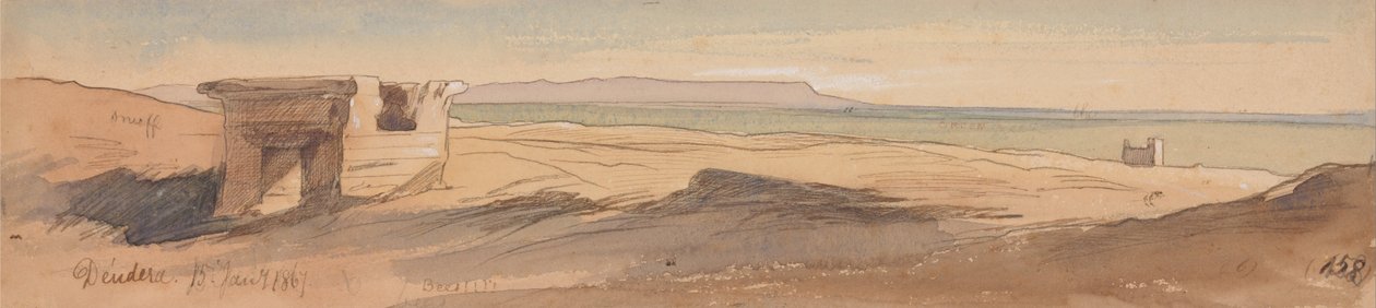 Dendera, 15. januar 1867 (158) af Edward Lear