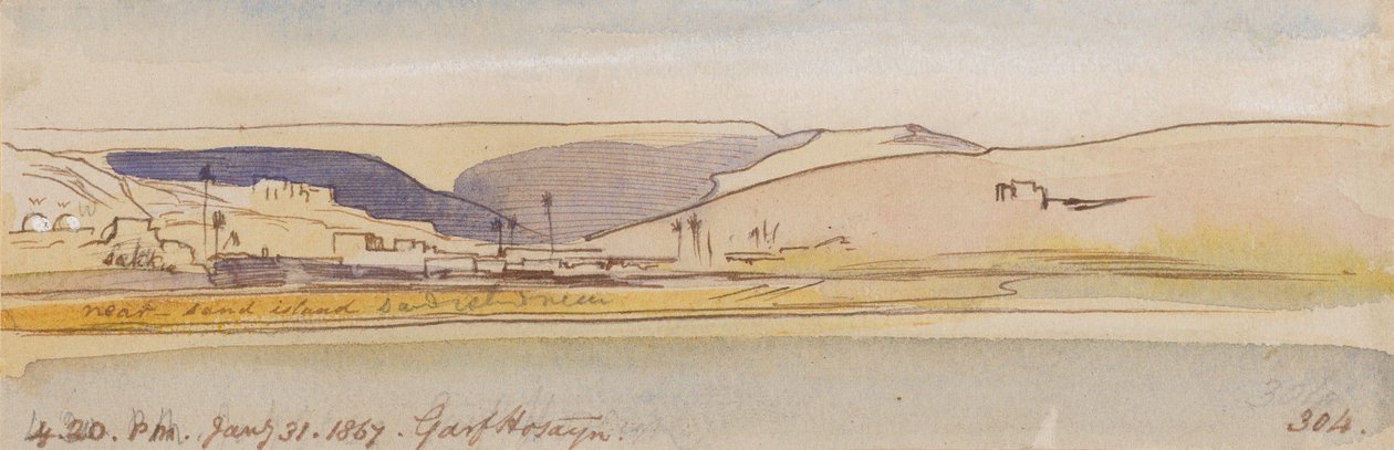Garf Hosayn; kl. 16.20, 31. januar 1867 (304) af Edward Lear
