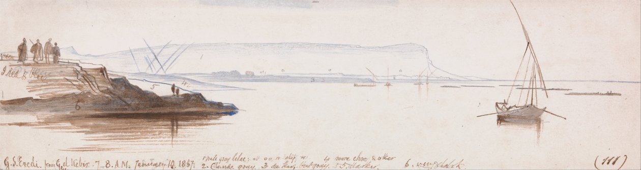 Gebel Sheikhs arvinger fra Gau el Kebir af Edward Lear