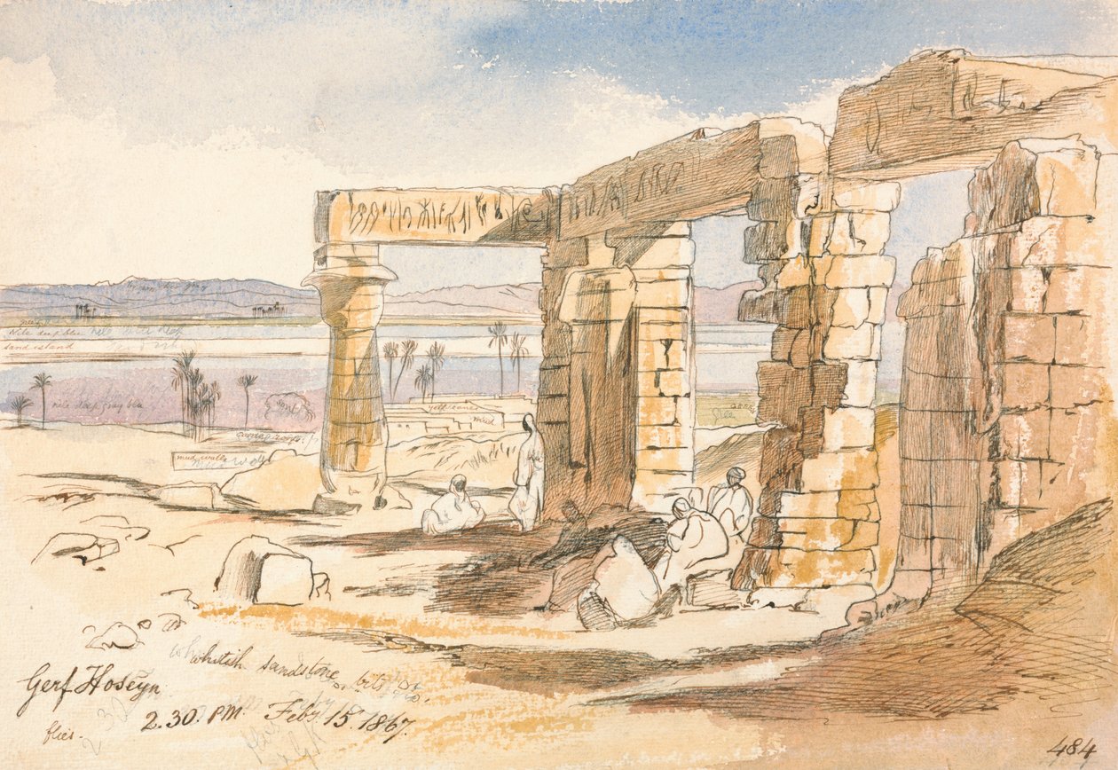 Gerf Hoseyn, kl. 14.30, 15. februar 1867 (484) af Edward Lear
