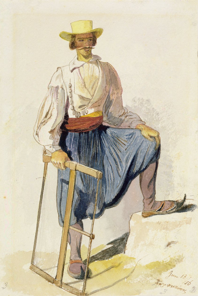 græsk træskærer af Edward Lear