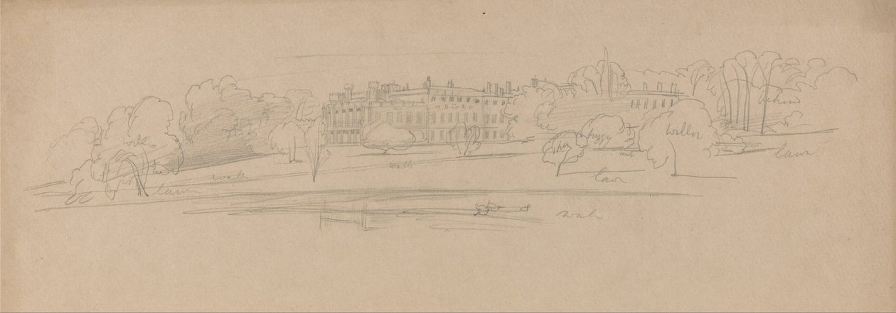 Knowsley Hall af Edward Lear