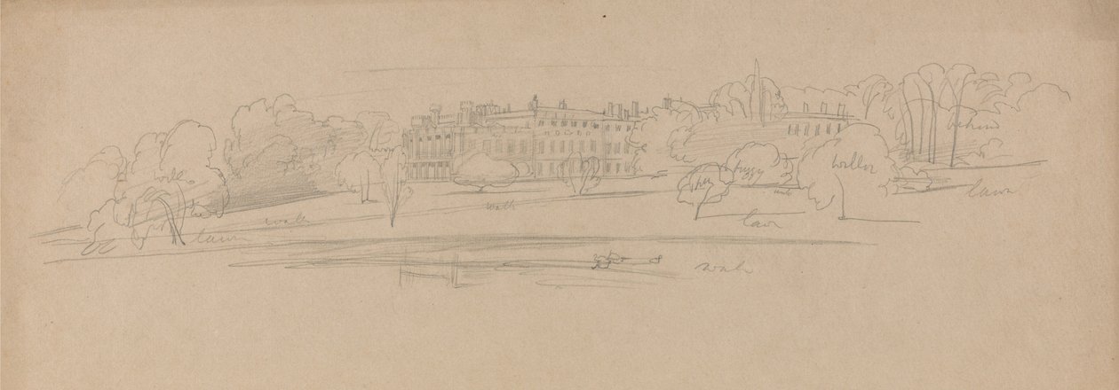 Knowsley Hall af Edward Lear