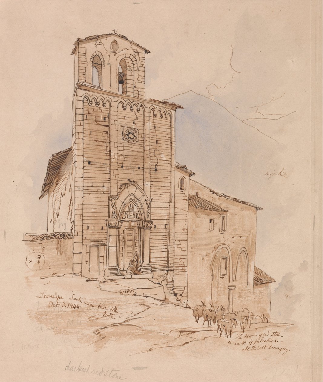 Leonessa, 3. oktober 1844 af Edward Lear