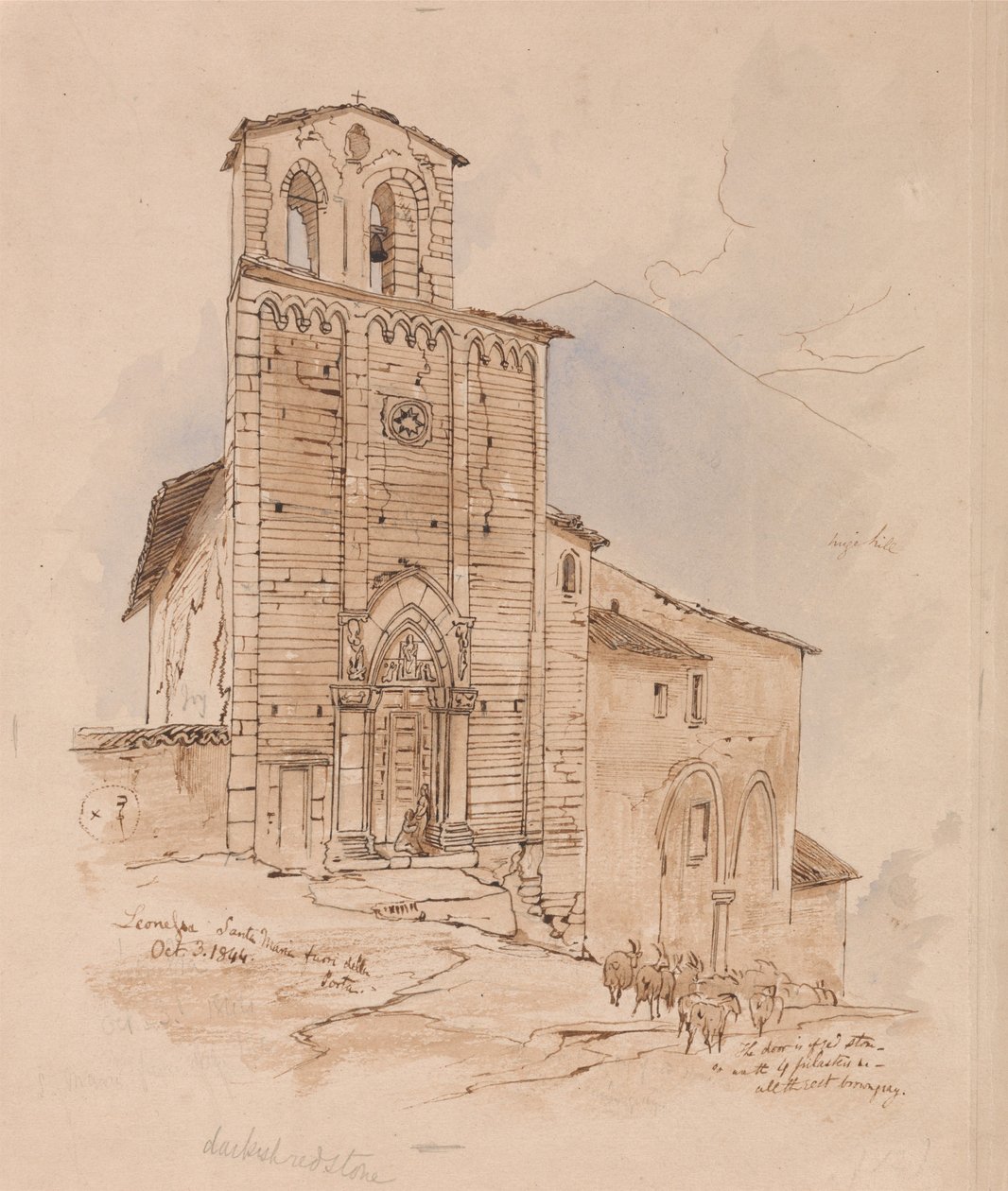 Leonessa, den 3. oktober 1844 af Edward Lear