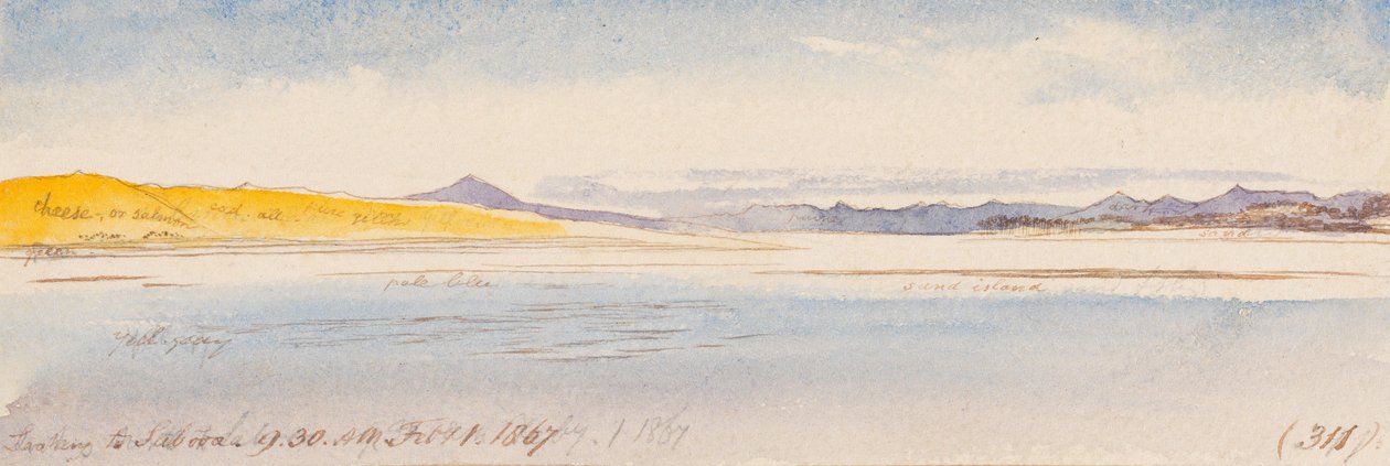 Med blikket rettet mod Sabooa; kl. 9.30, 1. februar 1867 (311) af Edward Lear