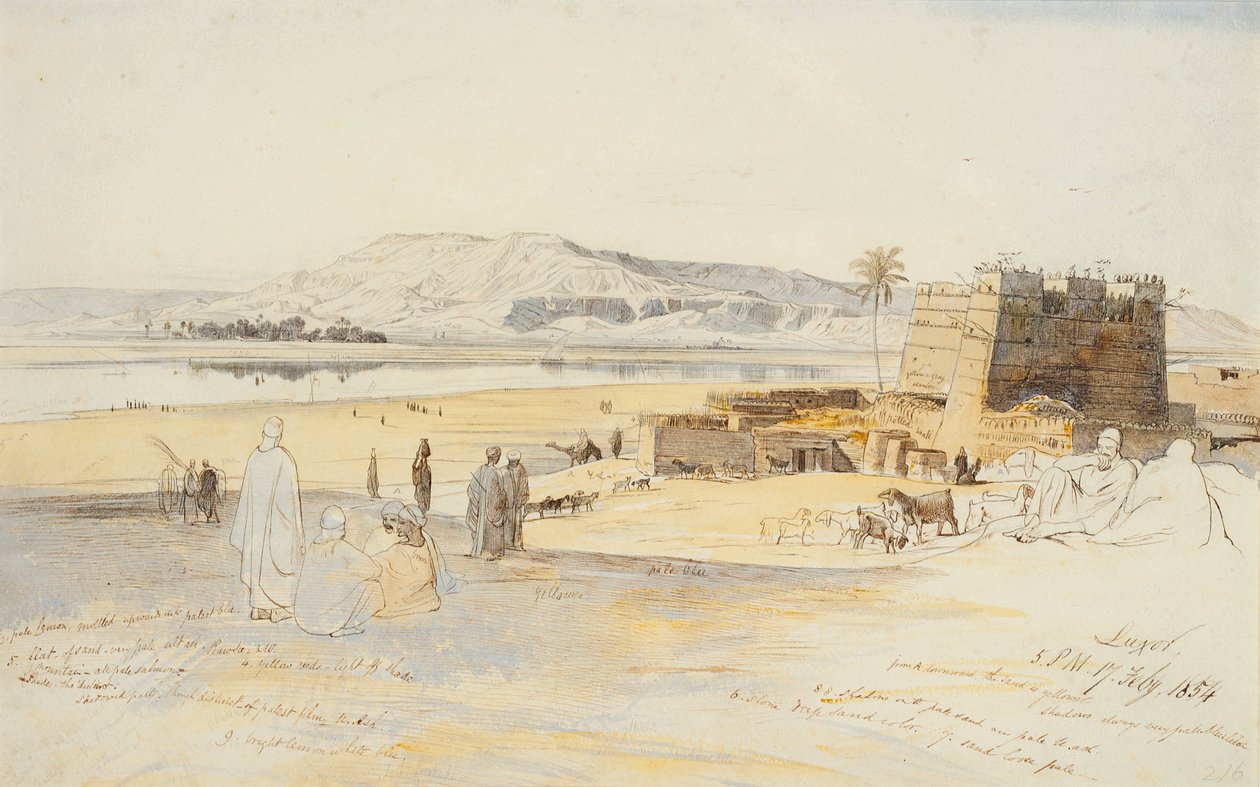 Luxor, 17. februar 1854 af Edward Lear