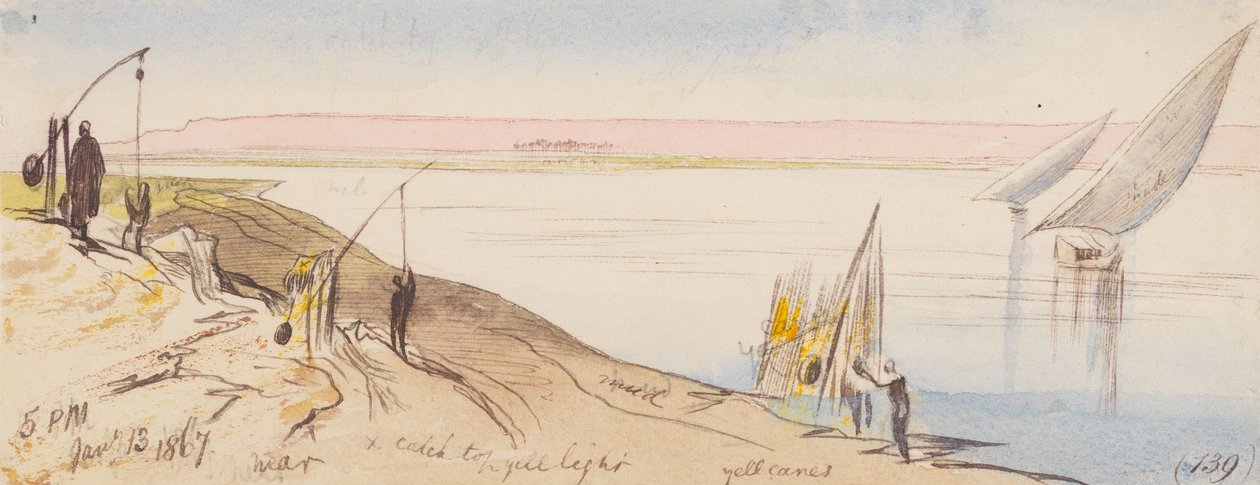 I nærheden af[]; kl. 17.00, den 13. januar 1867 (139) af Edward Lear