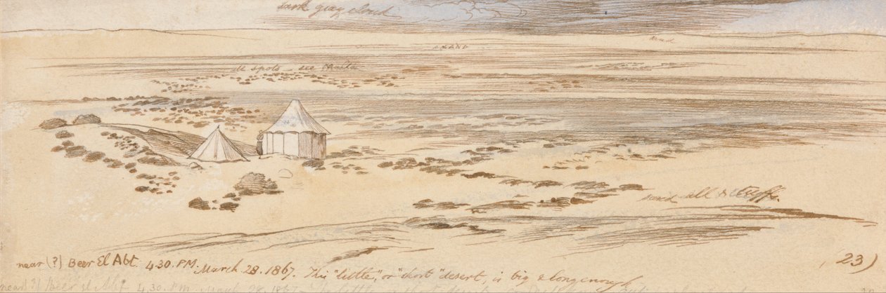 Nær Beer El Abt, kl. 16.30, 28. marts 1867 (23) af Edward Lear