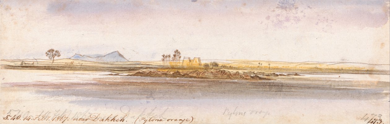 I nærheden af Dakkeh af Edward Lear