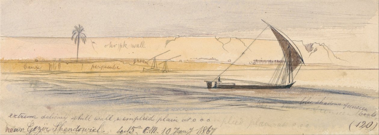 I nærheden af Gezir Shendowiel af Edward Lear