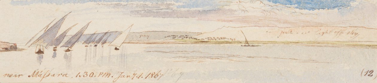 I nærheden af Massara; kl. 13.30, 1. januar 1867 (12) af Edward Lear