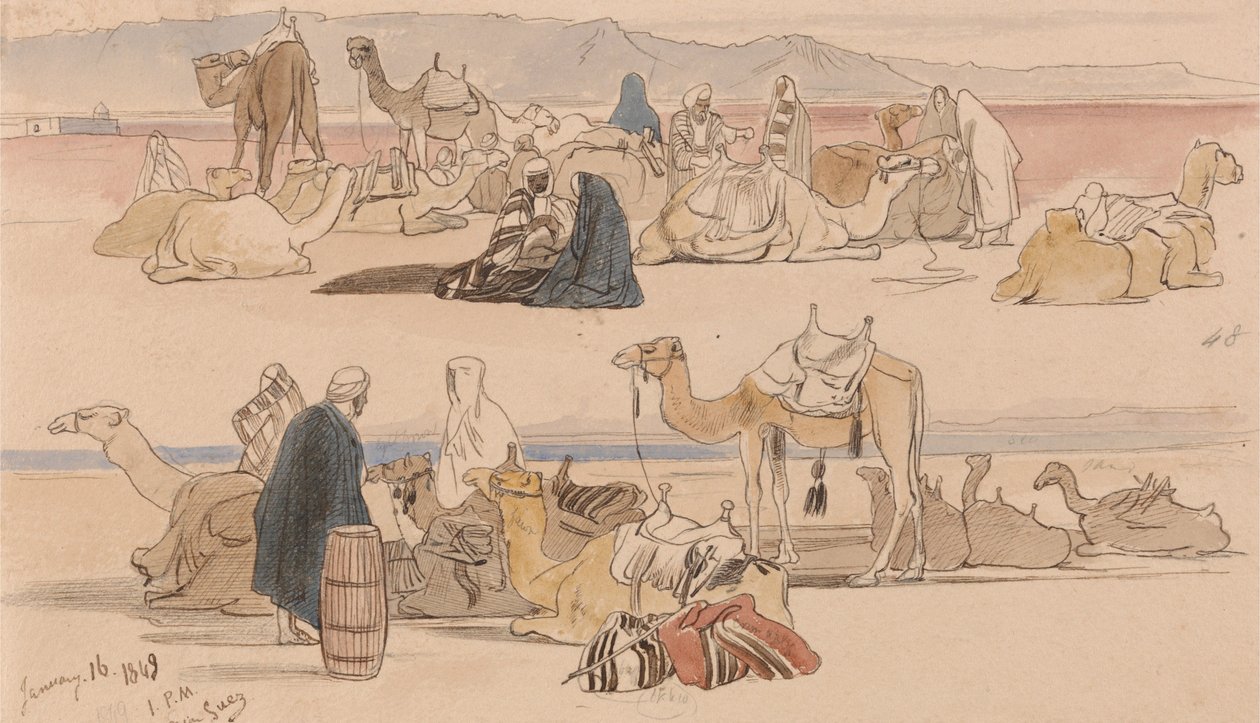 I nærheden af Suez, kl. 13.00, den 16. januar 1849 (48) af Edward Lear