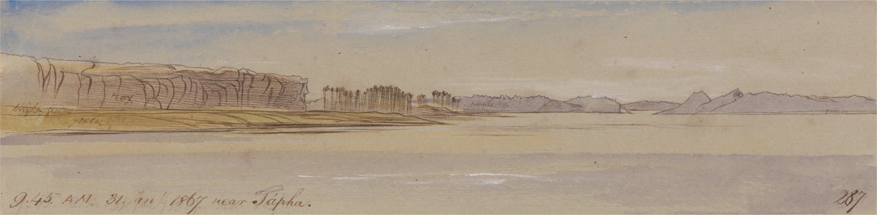 Nær Tapha, kl. 9.45, 31. januar 1867 (287) af Edward Lear