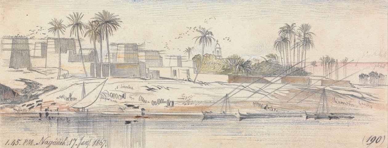 Negadeh, 13:45, 17. januar 1867 (190) af Edward Lear