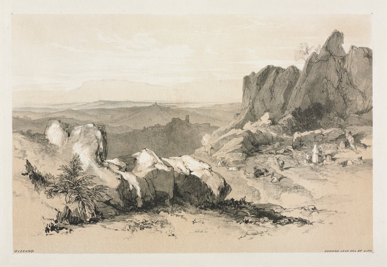 Olevano af Edward Lear