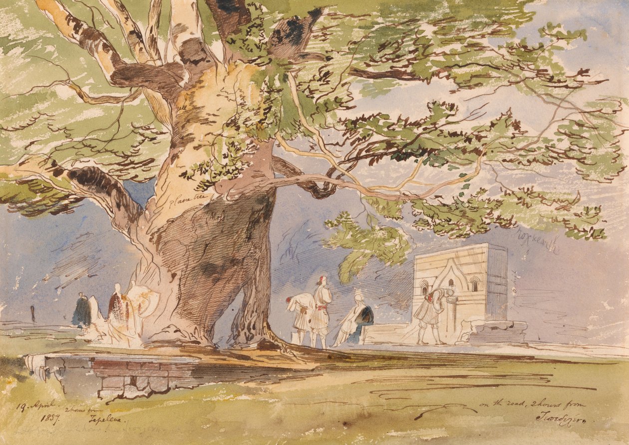 På vejen, to timer fra Tepelene, 19. april 1857 af Edward Lear