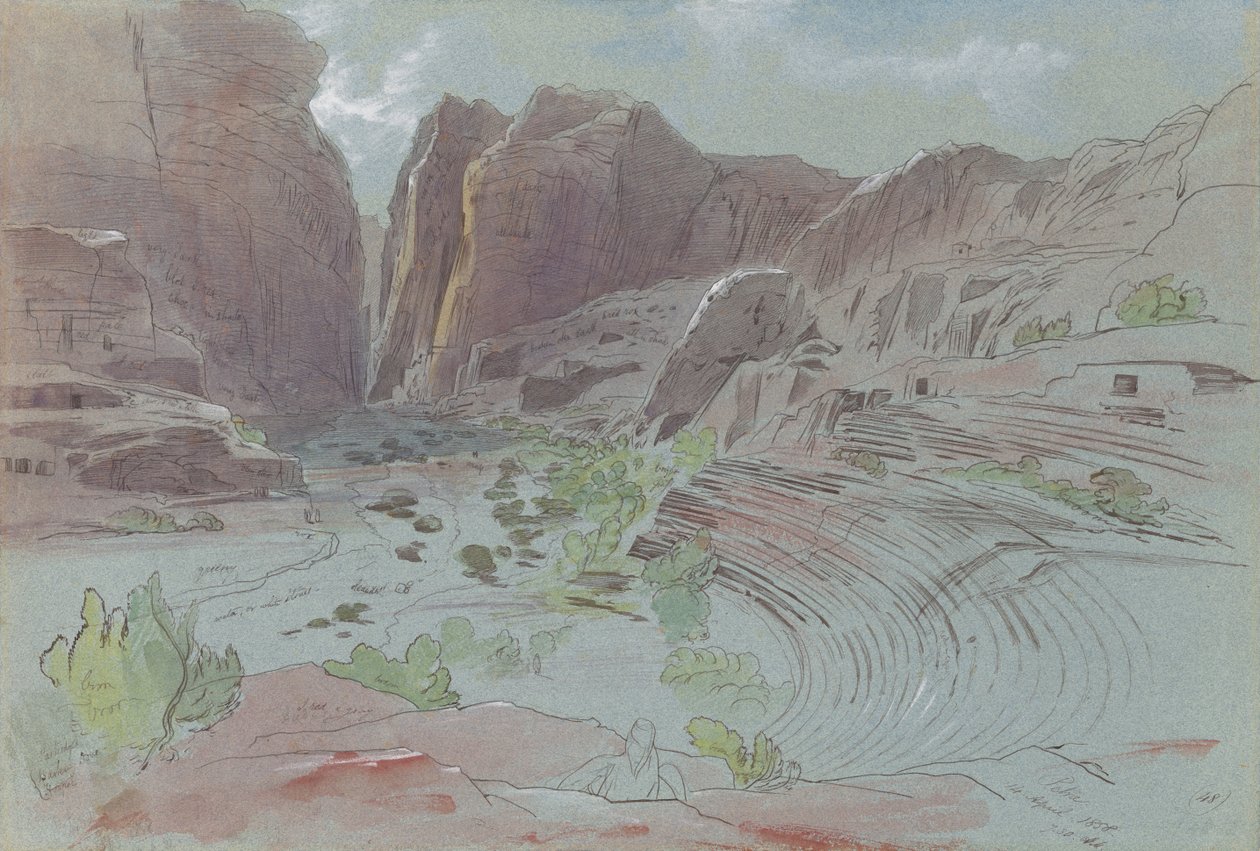 Petra, 14. april 1858 af Edward Lear